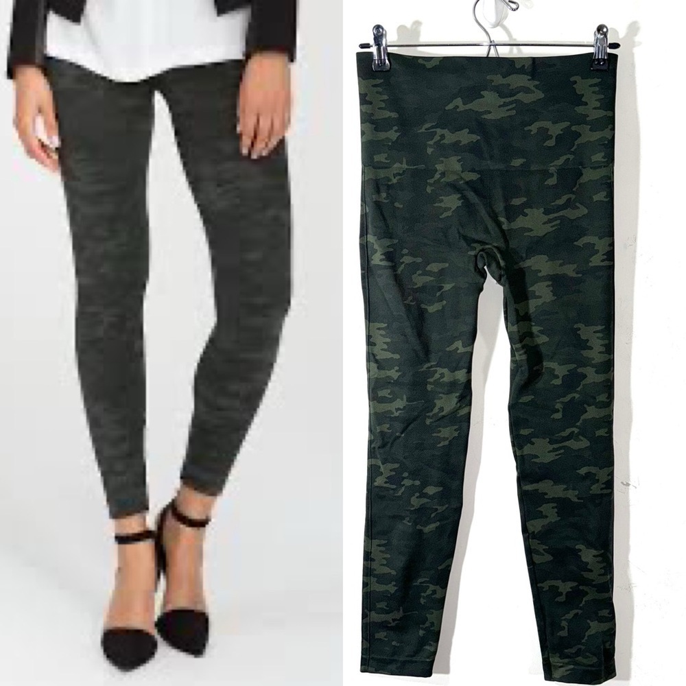 2/$35 Spanx Seamless Green Camo Leggings
